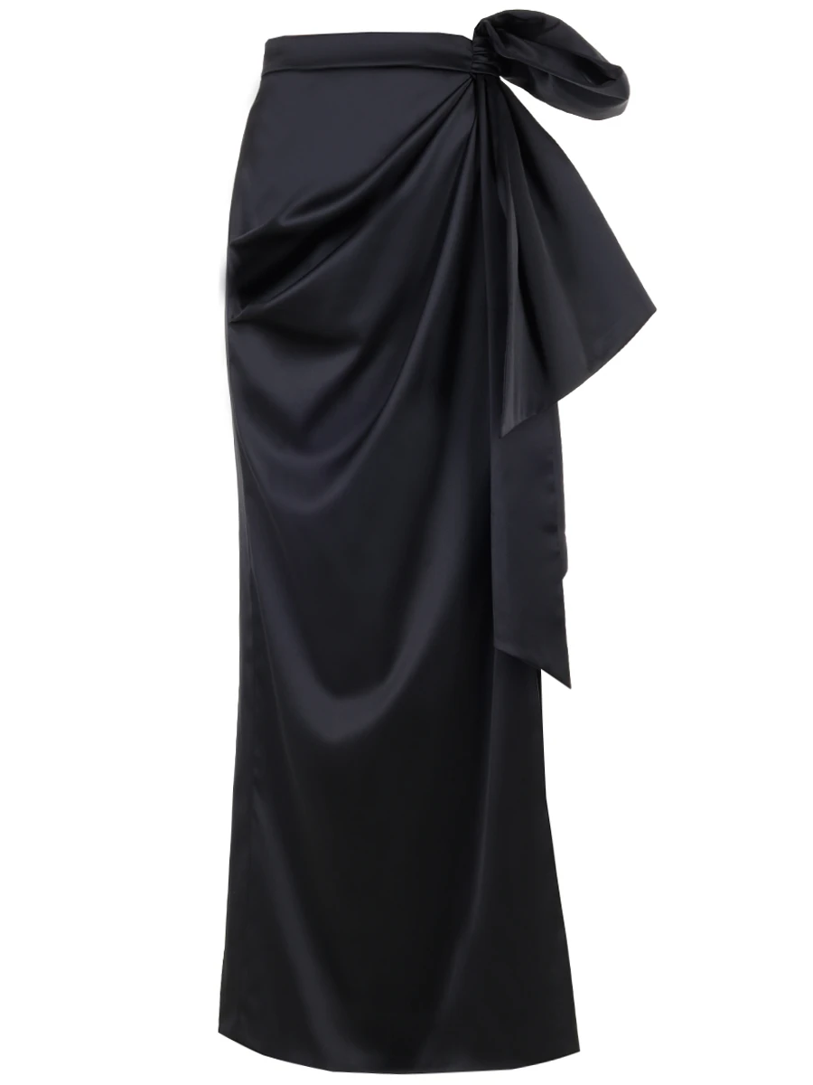 Юбка шелковая YANINA Т-2939 Черный 