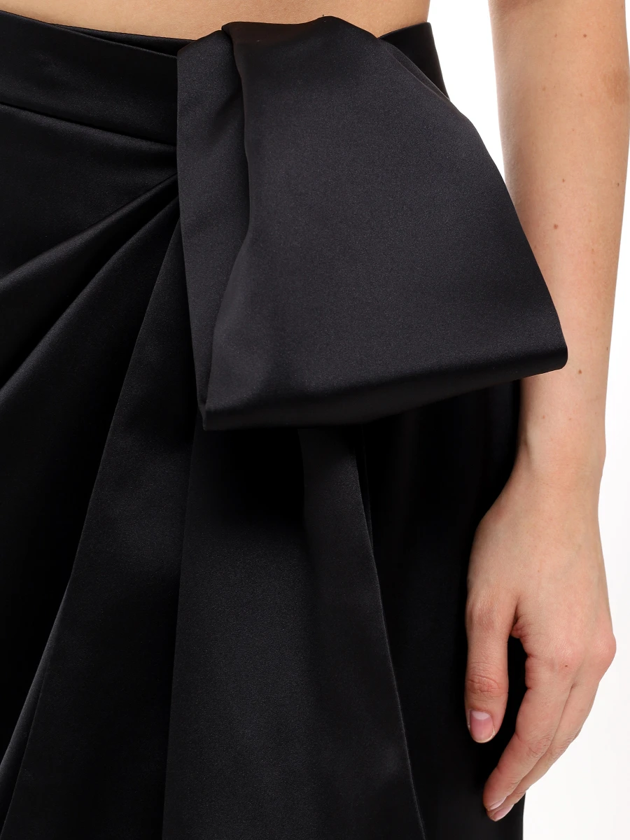 Юбка шелковая YANINA Т-2939 Черный  Фото 5