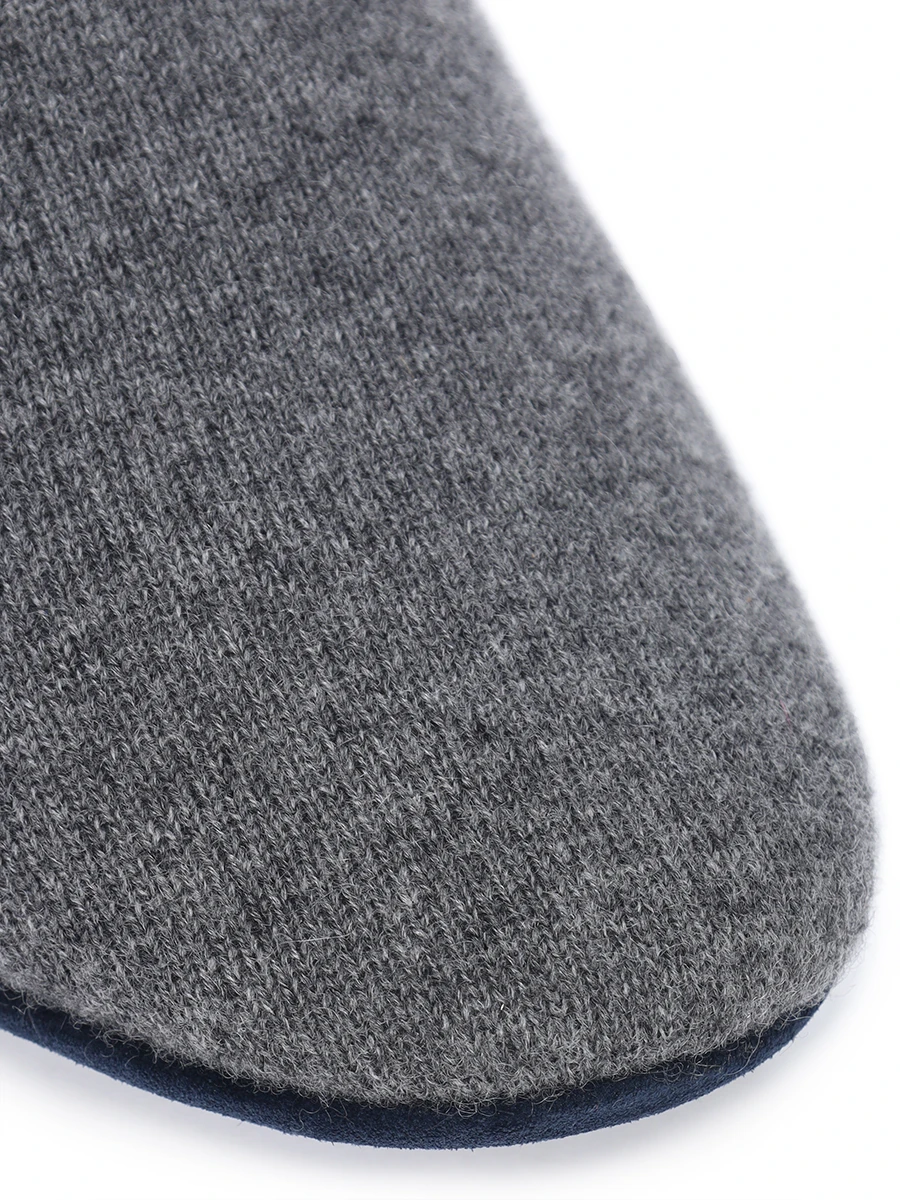 Тапочки из кашемира и замши MASSERANO CASHMERE Romeo 21030/405 Темно- Серый  Фото 5