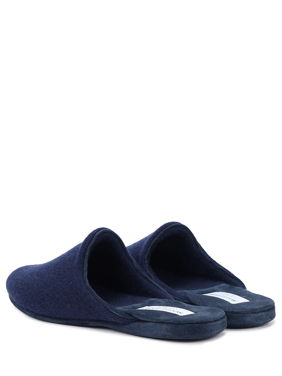 Тапочки из кашемира и замши MASSERANO CASHMERE Romeo 21034/405 Синий  Фото 4