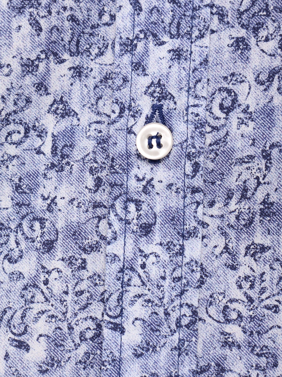 Рубашка Regular Fit хлопковая PAUL & SHARK 25413174CF/F09 Голубой  Фото 6