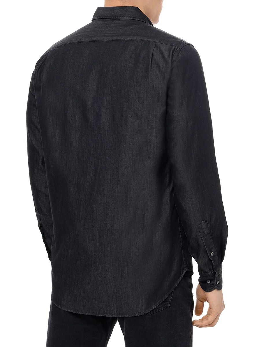 Рубашка Slim Fit хлопковая PAUL & SHARK 25413160/J08 Черный  Фото 3