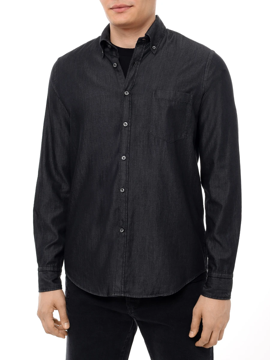 Рубашка Slim Fit хлопковая PAUL & SHARK 25413160/J08 Черный  Фото 4