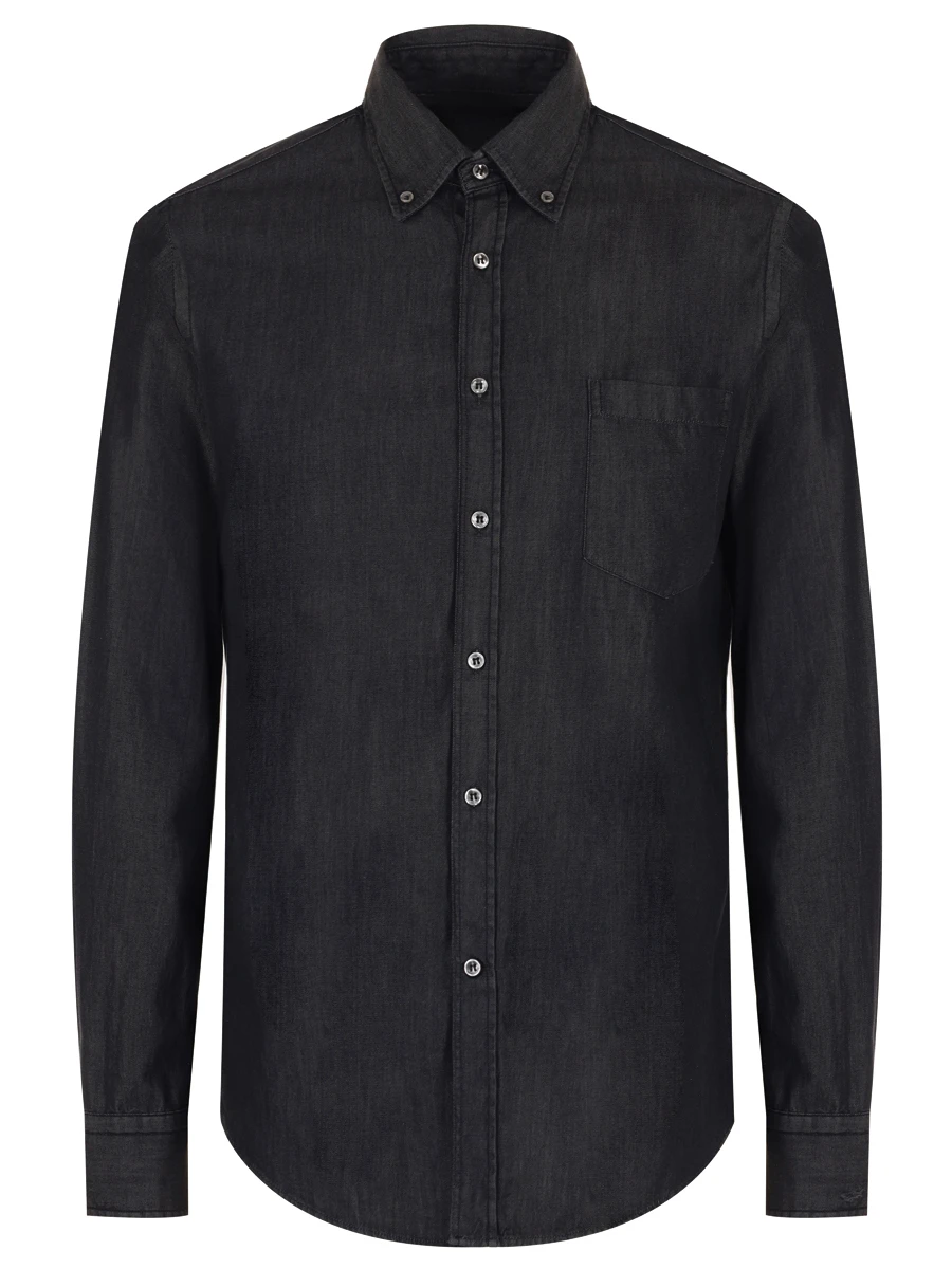 Рубашка Slim Fit хлопковая PAUL & SHARK 25413160/J08 Черный 
