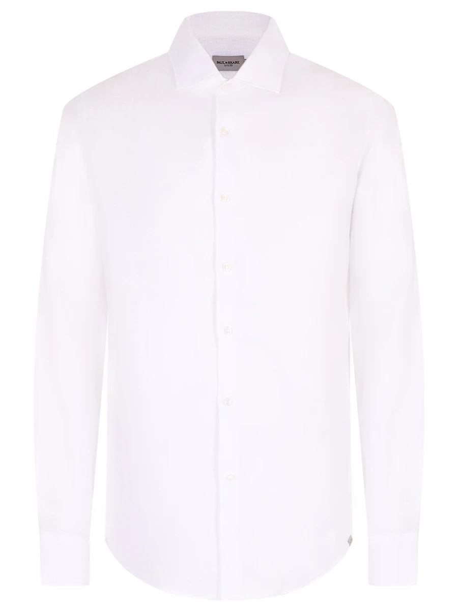 Рубашка Regular Fit льняная PAUL & SHARK 25413180CF/010 Белый 