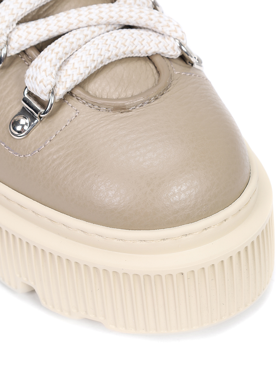 Ботинки кожаные на меху SANTONI WBCI61037LAMPABLC50 Коричневый  Фото 5