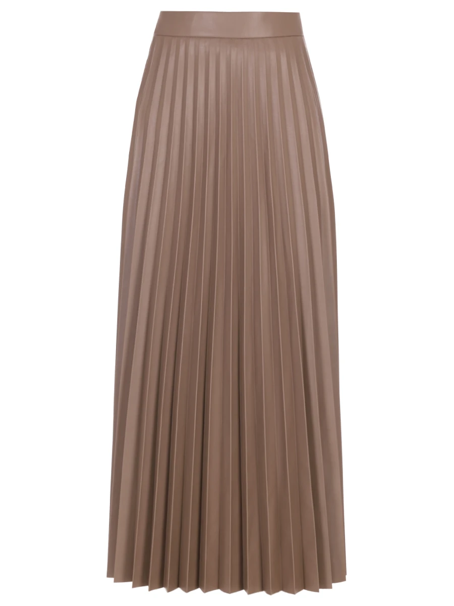 Юбка-плиссе из экокожи VASSA&CO V257273-2103C09 (170) Коричневый 