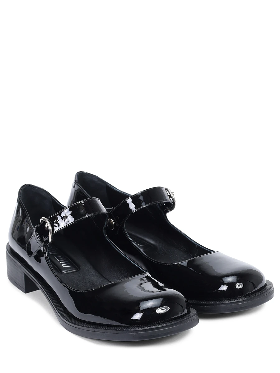 Туфли кожаные MIU MIU 5I302EF035069 F0002 Черный  Фото 2