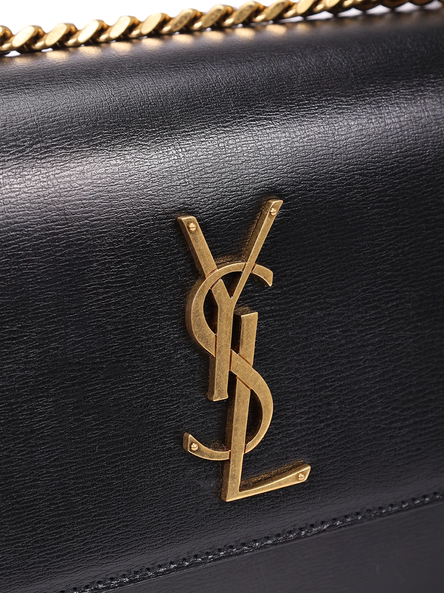 Сумка кожаная SAINT LAURENT 442906-D420W-1000 Черный  Фото 5