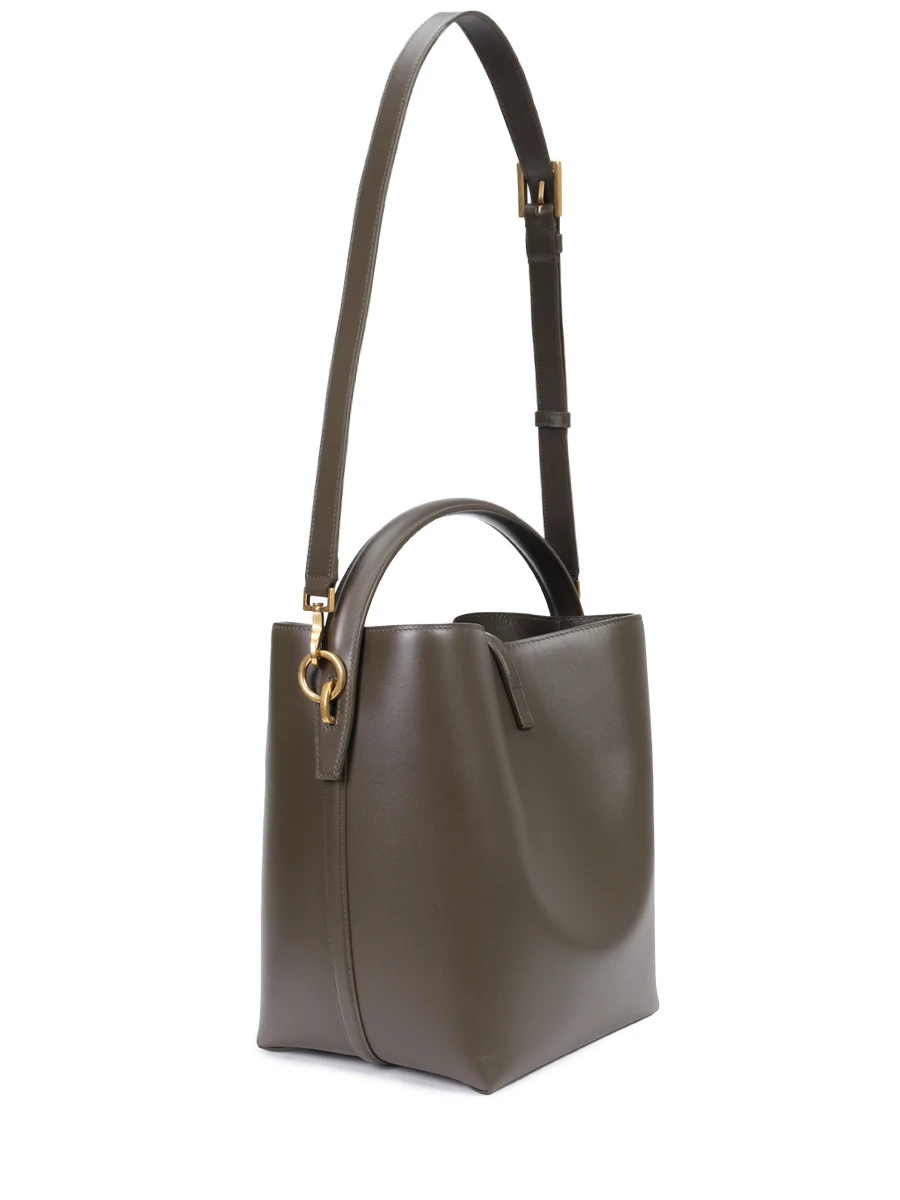 Сумка кожаная SAINT LAURENT 742828-2R20W-3237 Хаки  Фото 4