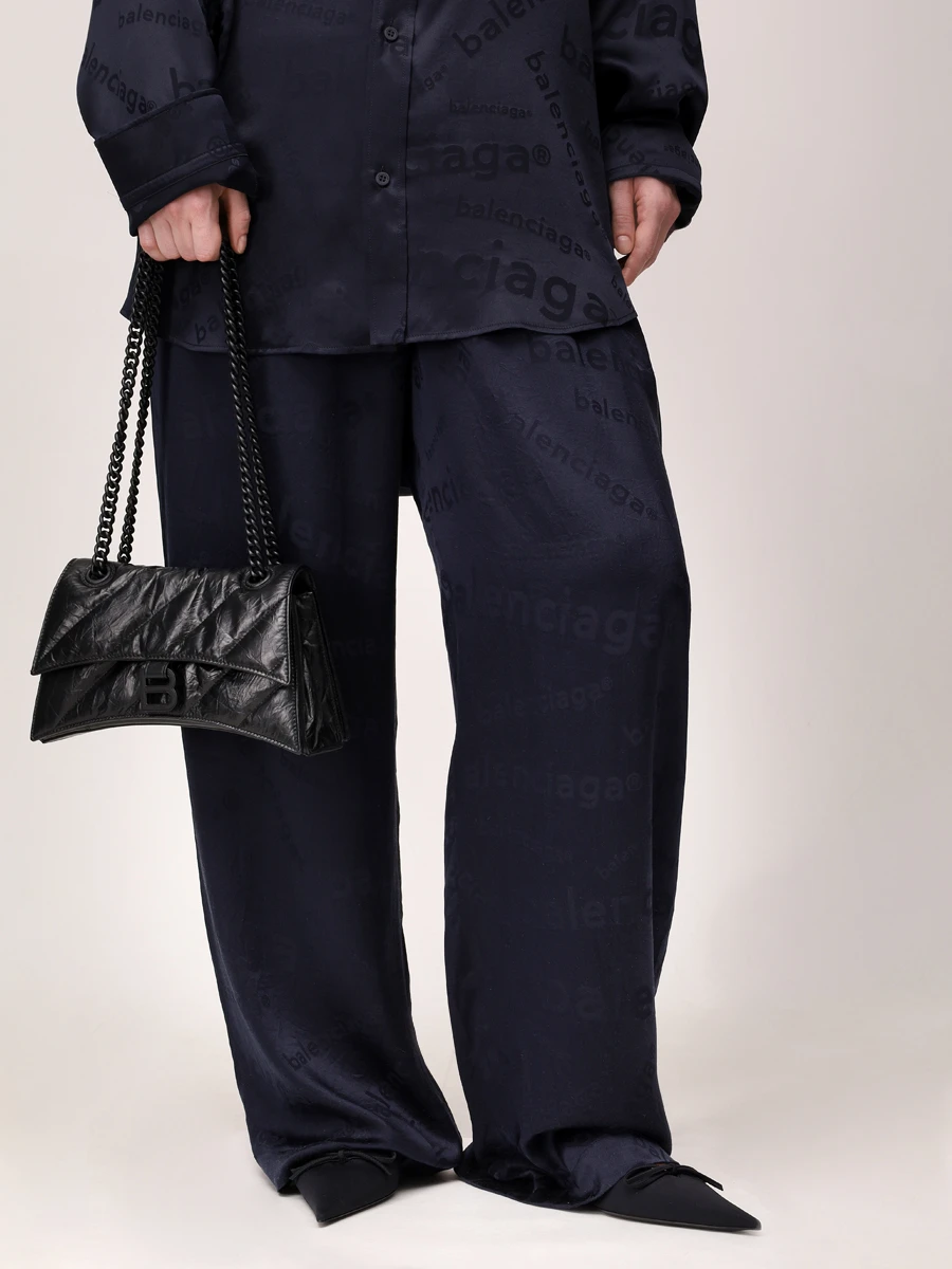 Сумка кожаная Crush BALENCIAGA 716351-210IY-1000 Черный  Фото 2