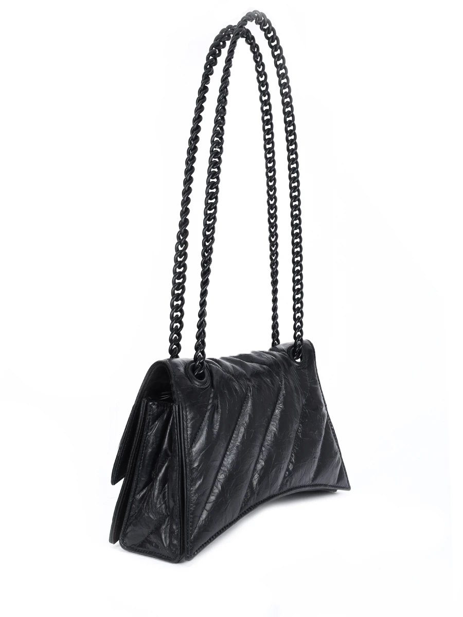 Сумка кожаная Crush BALENCIAGA 716351-210IY-1000 Черный  Фото 3