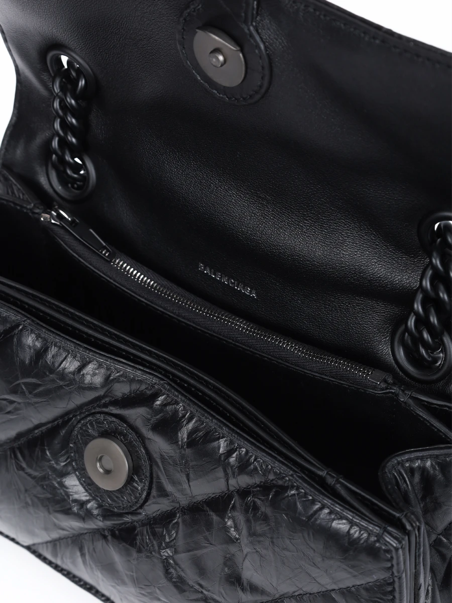Сумка кожаная Crush BALENCIAGA 716351-210IY-1000 Черный  Фото 4