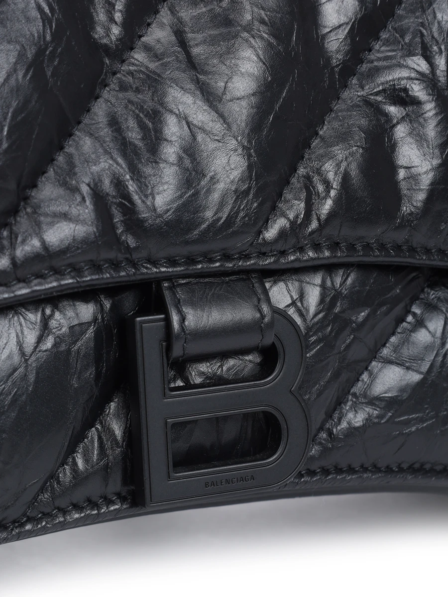 Сумка кожаная Crush BALENCIAGA 716351-210IY-1000 Черный  Фото 5