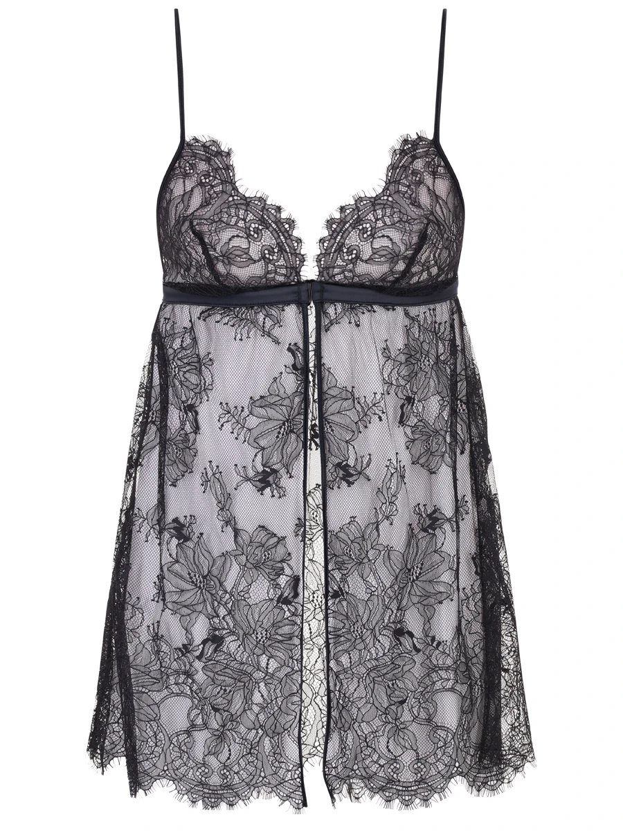 

Сорочка кружевная, Черный, RZ42