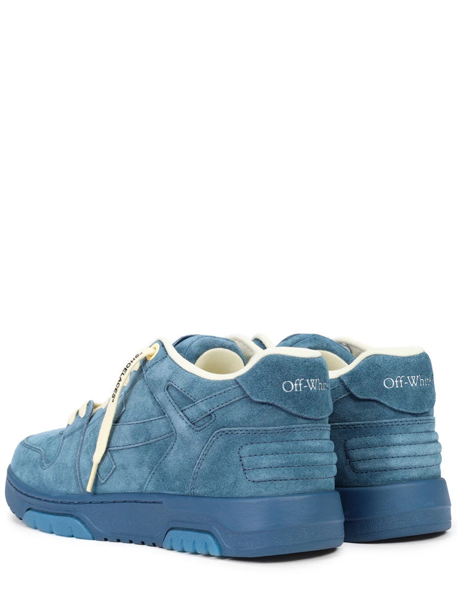 Кеды замшевые Out of Office OFF-WHITE OMIA189F24LEA00A 4848 Синий  Фото 4
