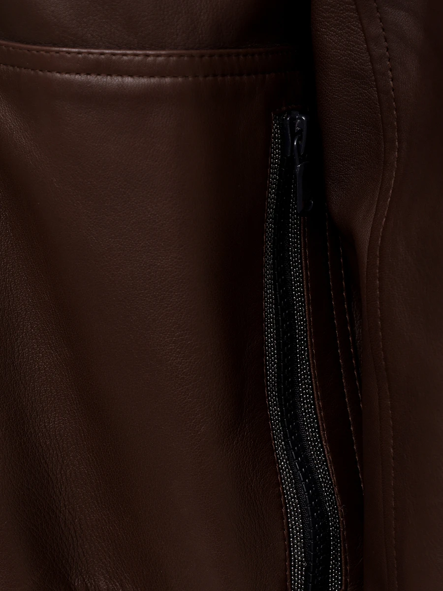 Куртка кожаная BRUNELLO CUCINELLI MPNGI2629 C9106 Коричневый  Фото 6
