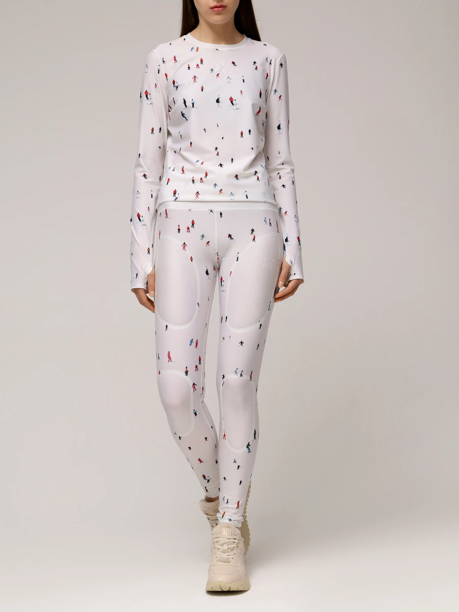 Лонгслив с принтом PERFECT MOMENT W30011181981/dede Белый  Фото 2