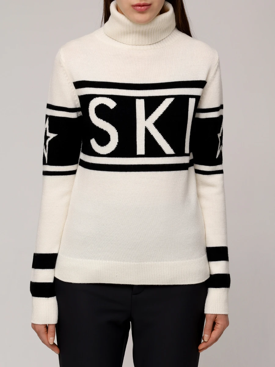 Свитер шерстяной PERFECT MOMENT W30000751707/snow white Белый  Фото 4