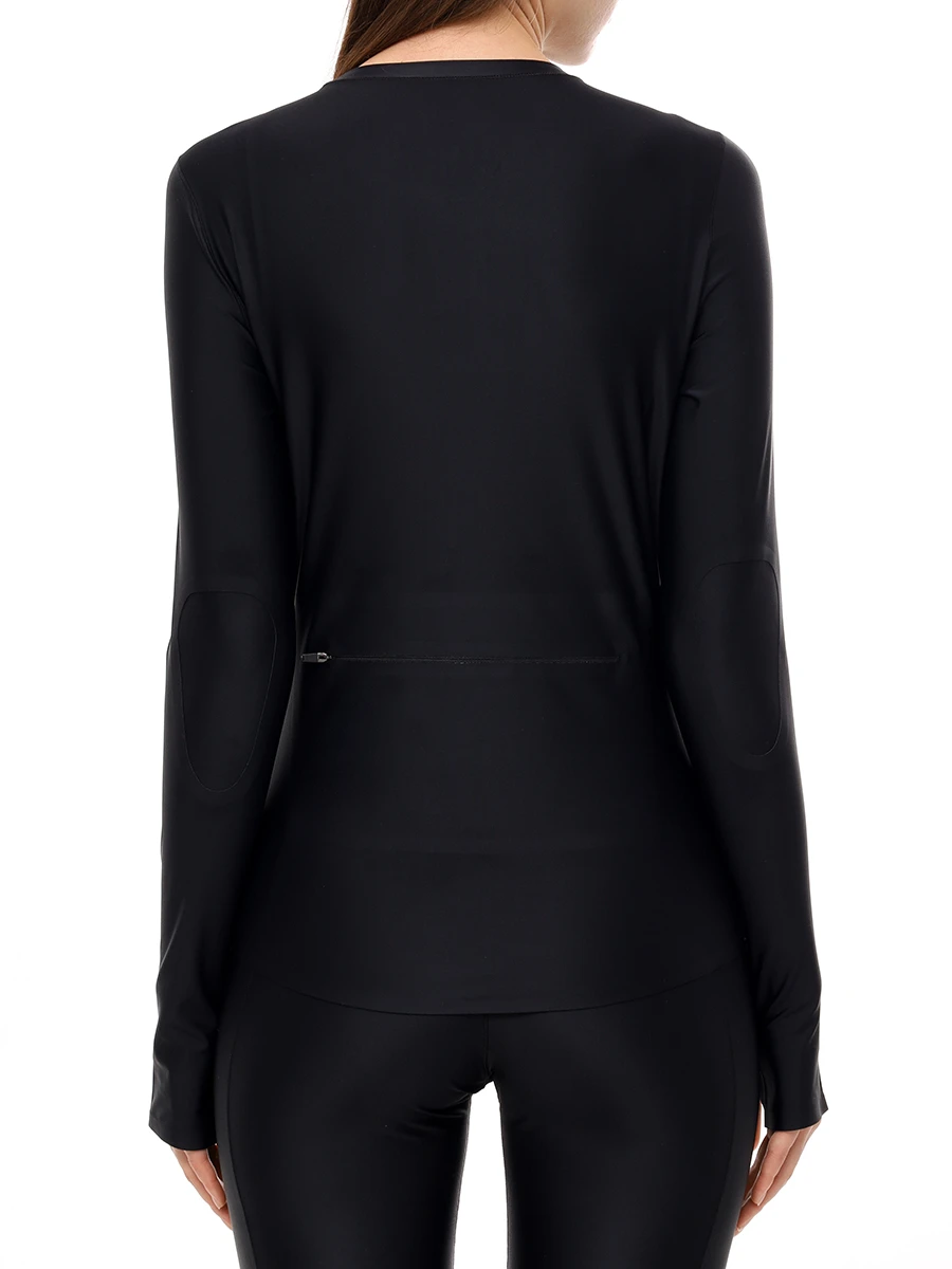 

Лонгслив однотонный, Черный, W30011181703/ black