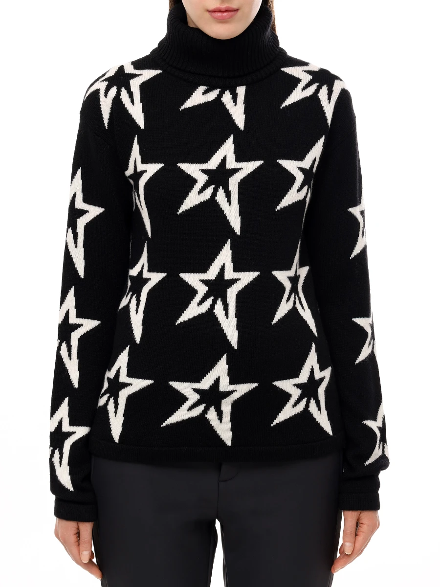 Свитер шерстяной PERFECT MOMENT W30000901765/black Принт  Фото 4