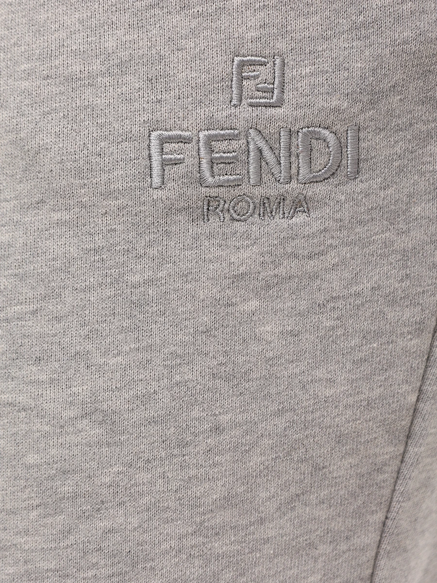 Джоггеры хлопковые FENDI FR6598 AT1O F1QBH Серый  Фото 6