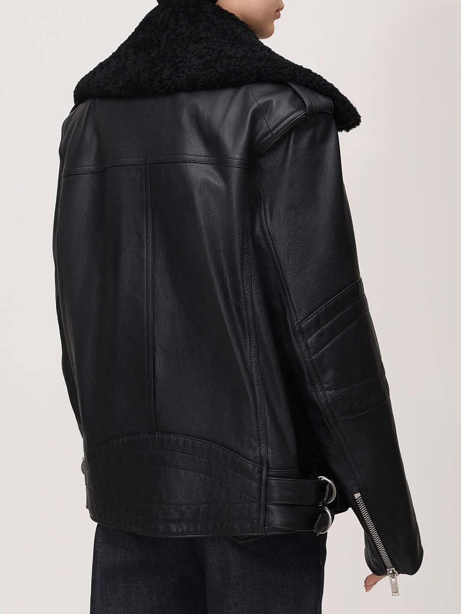 Куртка-косуха кожаная SAINT LAURENT 809830-YCRR2-1000 Черный  Фото 3
