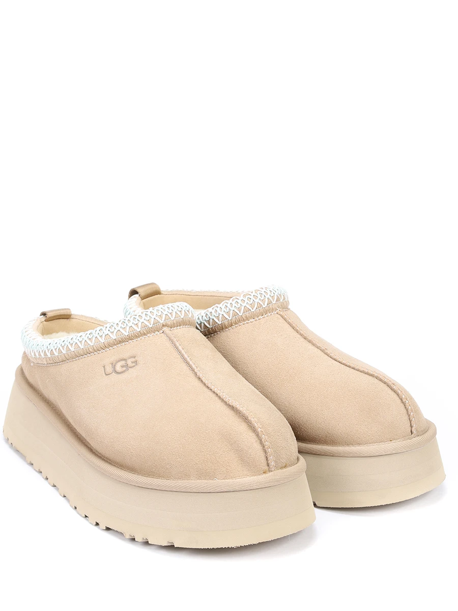 Сабо замшевые на меху UGG 1122553-SAN SAND Бежевый  Фото 2