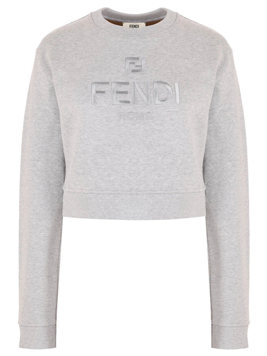 Толстовка хлопковая FENDI FS9648 AT1O F1QBH Серый 