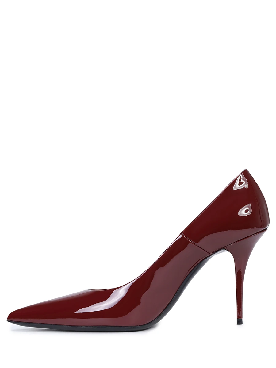 Туфли кожаные Norma SAINT LAURENT 813687 1TV00 6117 Бордовый  Фото 3