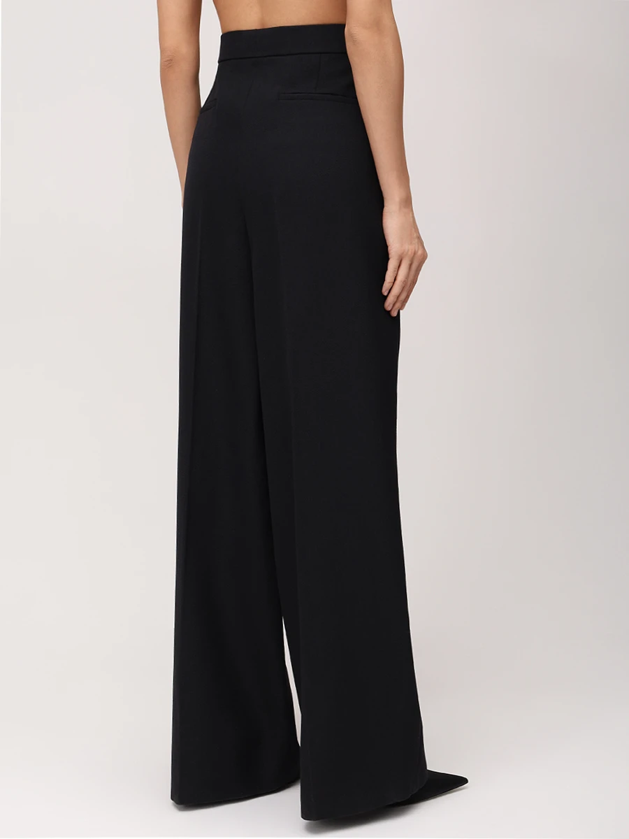 Брюки-палаццо шерстяные FENDI FR6606 AJYF F0GME Черный  Фото 3