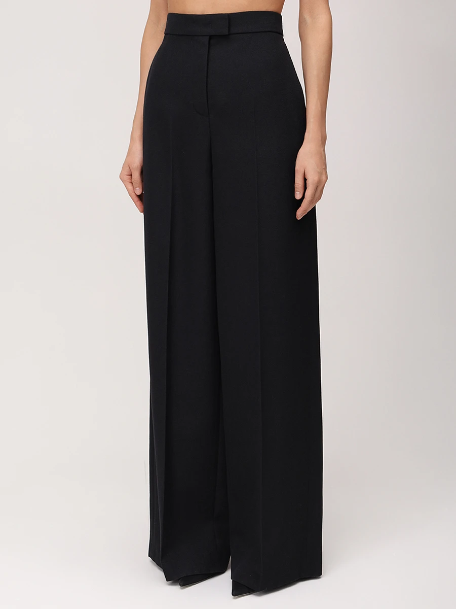 Брюки-палаццо шерстяные FENDI FR6606 AJYF F0GME Черный  Фото 4