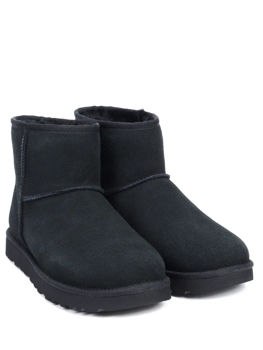 Угги замшевые на меху UGG 1016222-BLK BLACK Черный  Фото 2