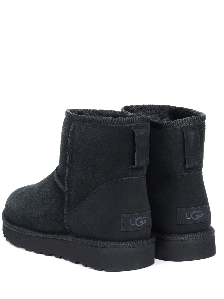 Угги замшевые на меху UGG 1016222-BLK BLACK Черный  Фото 4