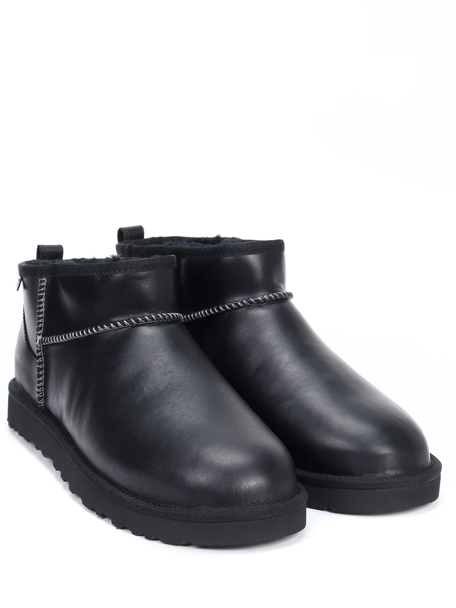 Угги кожаные на меху UGG 1158191-BLK BLACK Черный  Фото 2