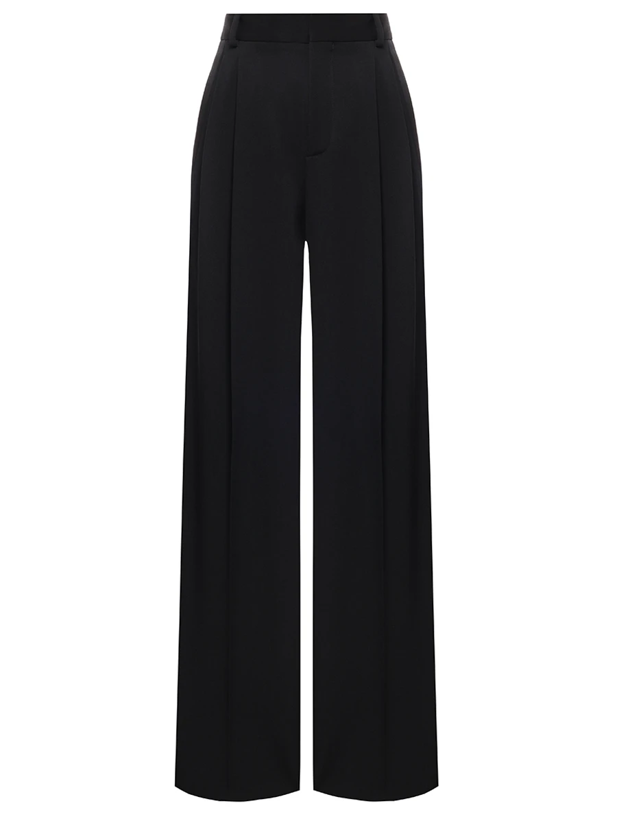 Брюки шерстяные SAINT LAURENT 811435-Y7E63-1000 Черный 