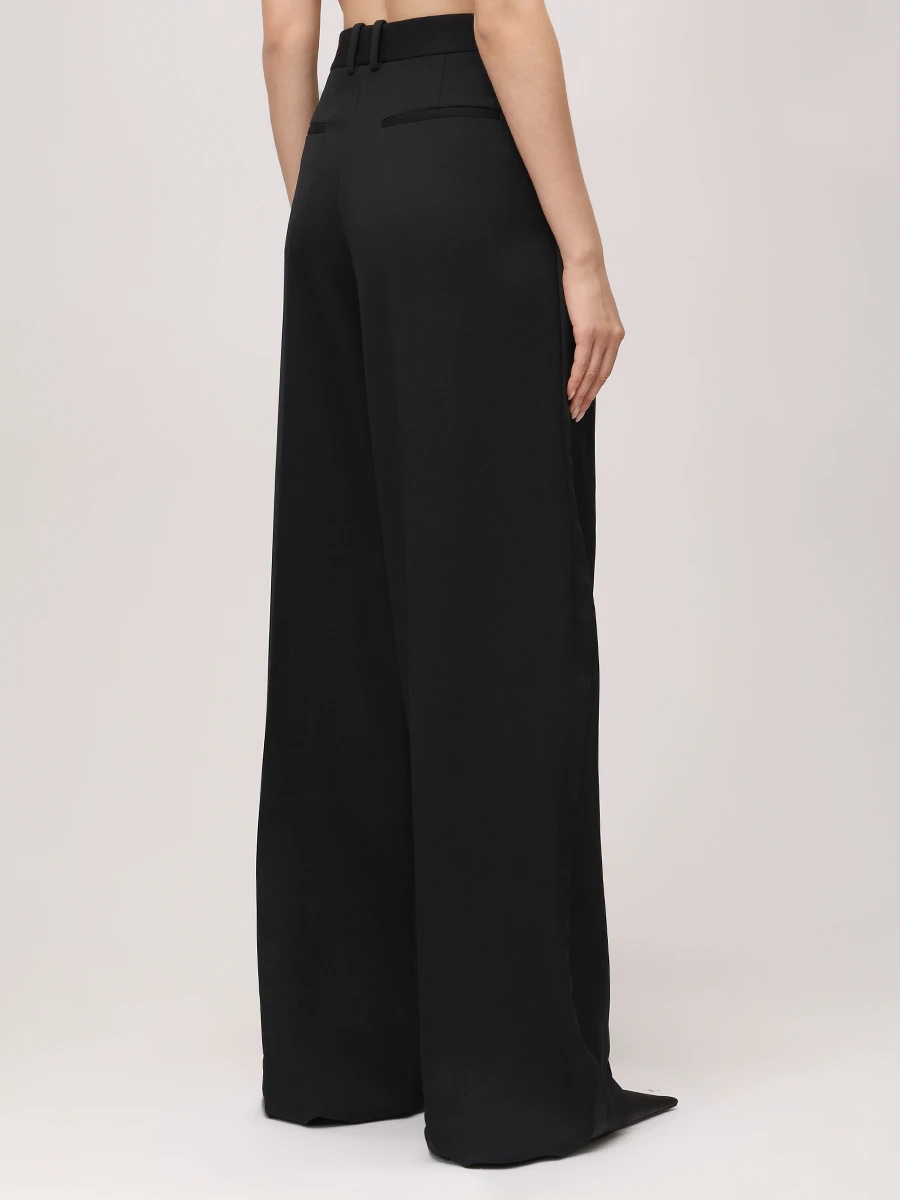 Брюки шерстяные SAINT LAURENT 811435-Y7E63-1000 Черный  Фото 3