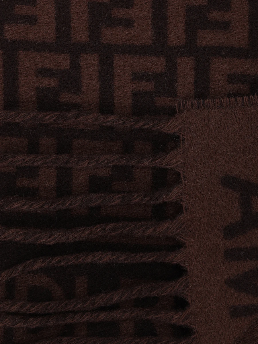 Шарф из шерсти и кашемира Fendi Roma FENDI FXT113 AQCW F0949 Бордовый  Фото 3