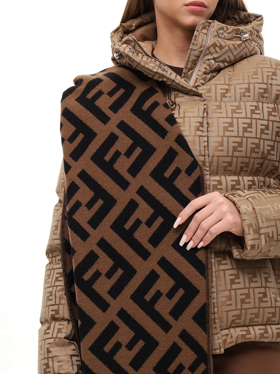 Шарф кашемировый FENDI FXT260 A8RS F0QE1 Принт  Фото 2