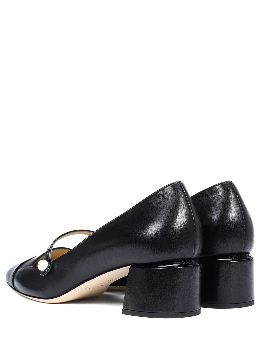 Туфли кожаные JIMMY CHOO ELISA 45 PTZ BLACK/BLACK Черный  Фото 4