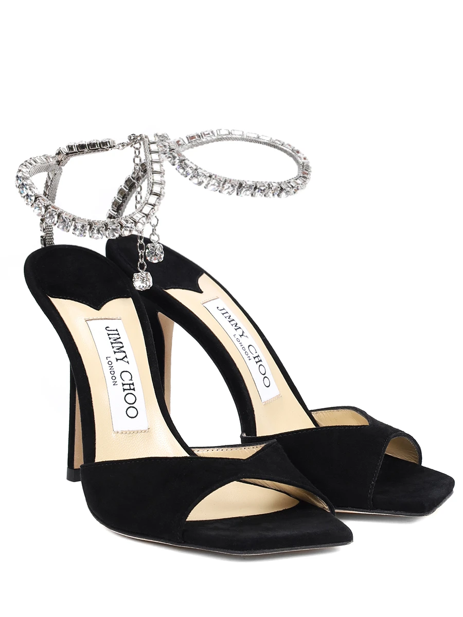 

Босоножки замшевые, Черный, SAEDA SANDAL 100 EWA