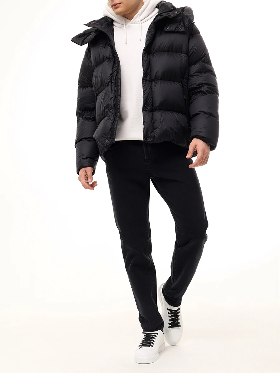 Пуховик стеганый BURBERRY 8096382 Черный  Фото 2
