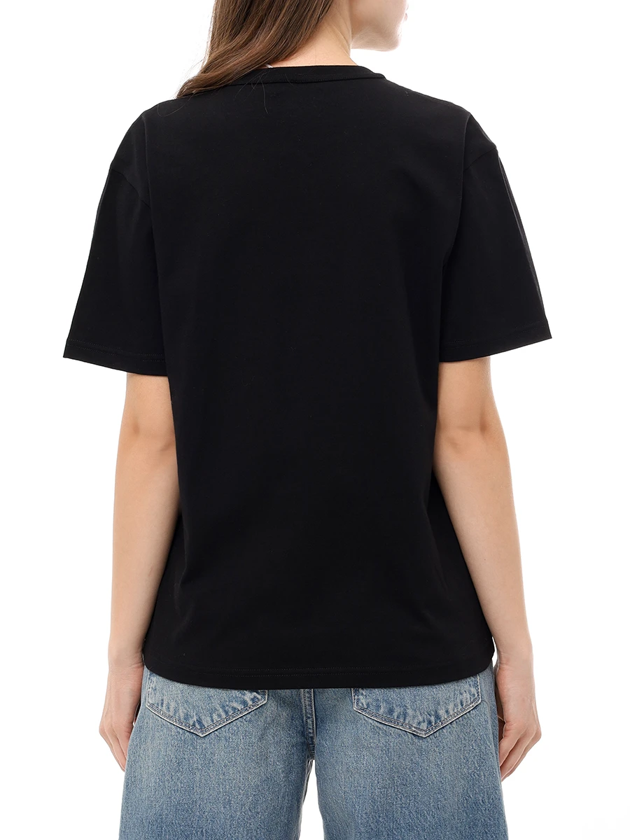 Футболка хлопковая ALEXANDER WANG 4CC3241520 001 Черный  Фото 3