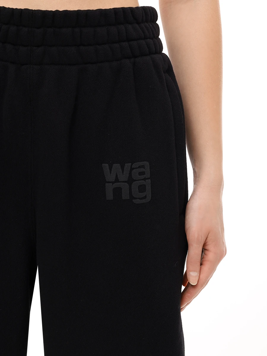 Брюки хлопковые ALEXANDER WANG 4CC3244399 001 Черный  Фото 5