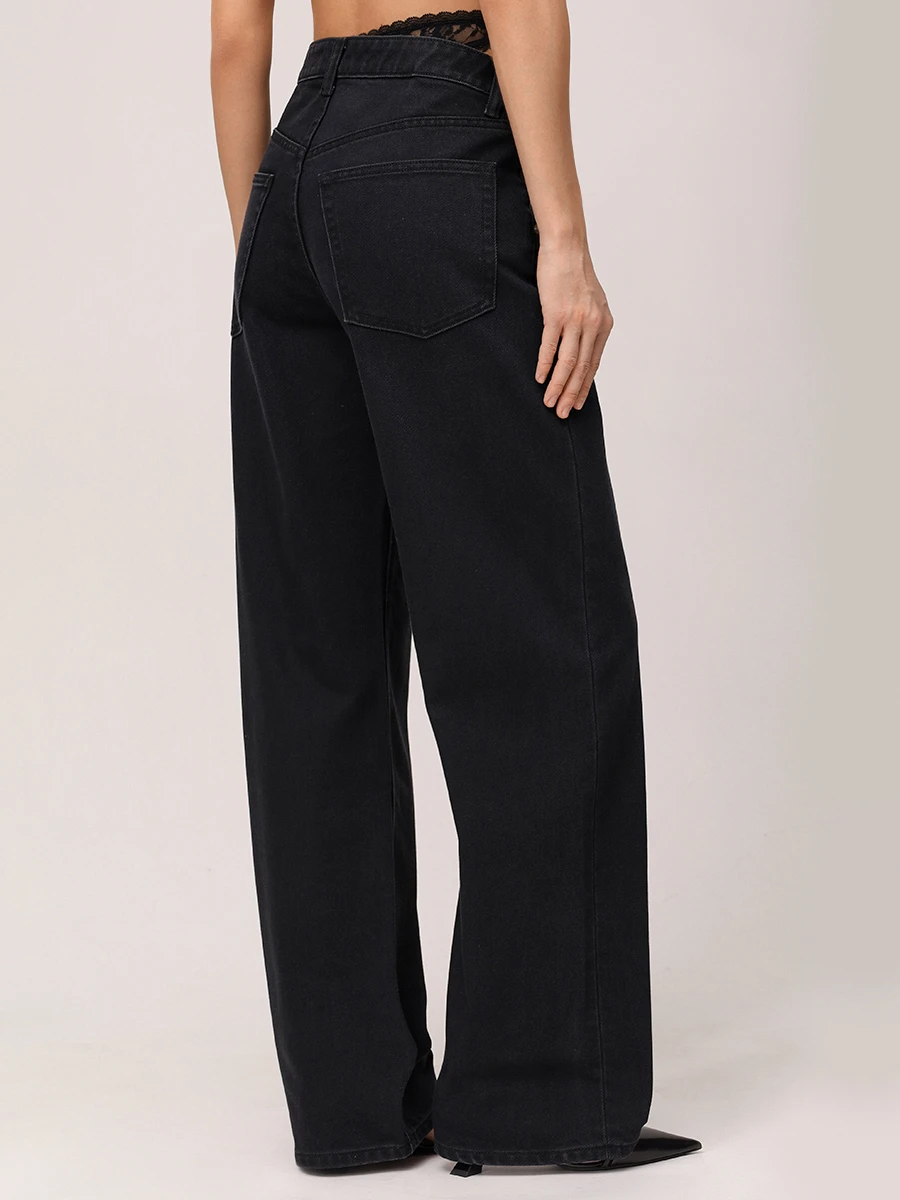 Джинсы хлопковые ALEXANDER WANG 4DC1254613 011 Черный  Фото 3