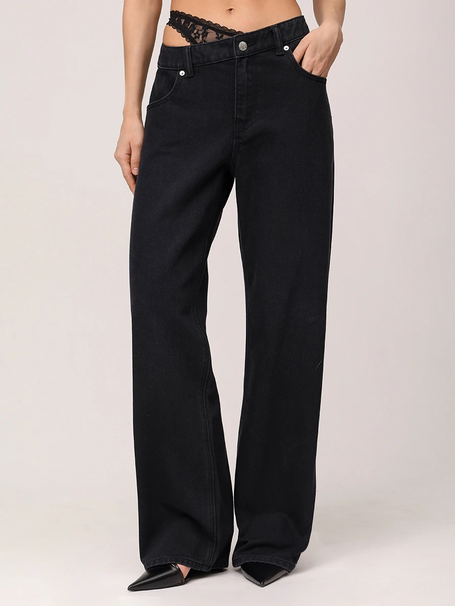 Джинсы хлопковые ALEXANDER WANG 4DC1254613 011 Черный  Фото 4