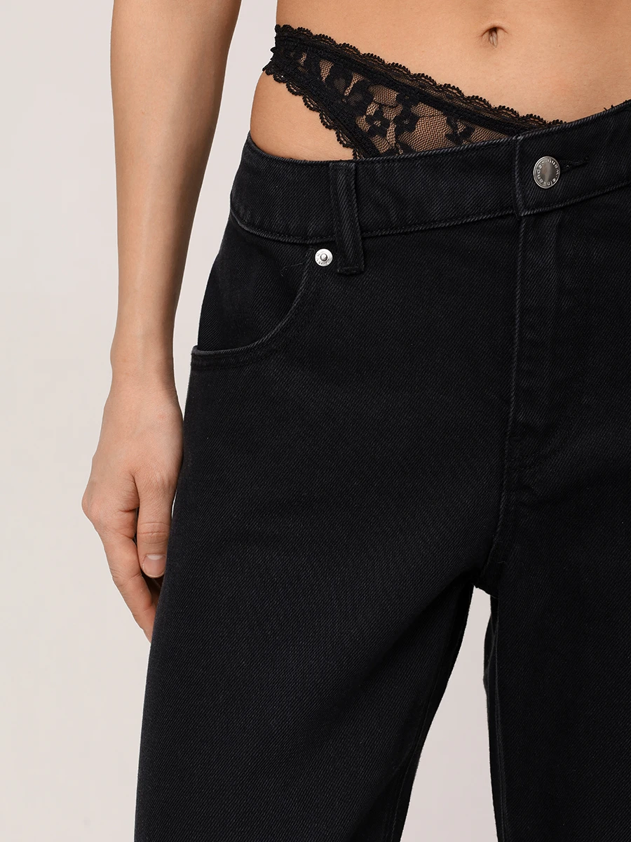 Джинсы хлопковые ALEXANDER WANG 4DC1254613 011 Черный  Фото 5