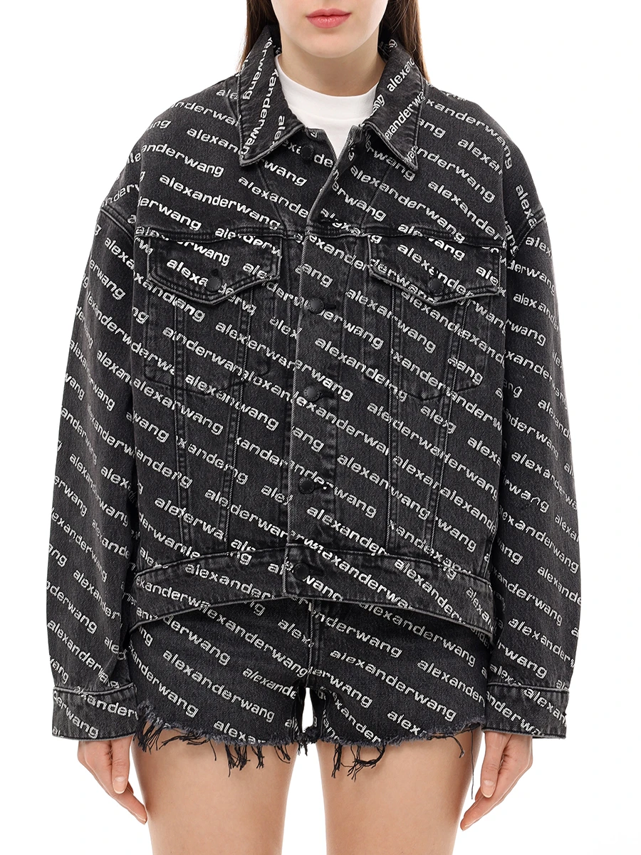 Куртка джинсовая ALEXANDER WANG 4DC1212888 060 Черный  Фото 4
