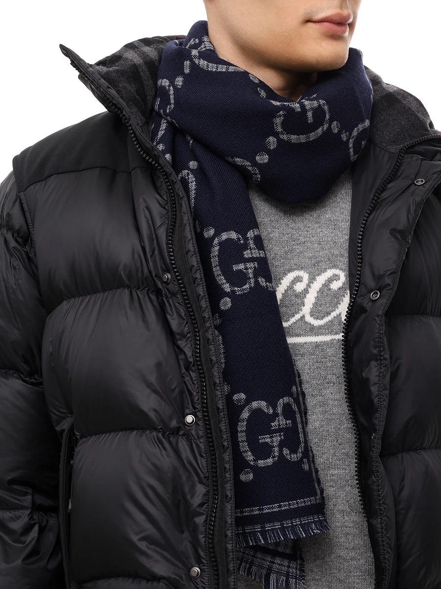 Шарф шерстяной GUCCI 660025 4G386 1468 Принт  Фото 2