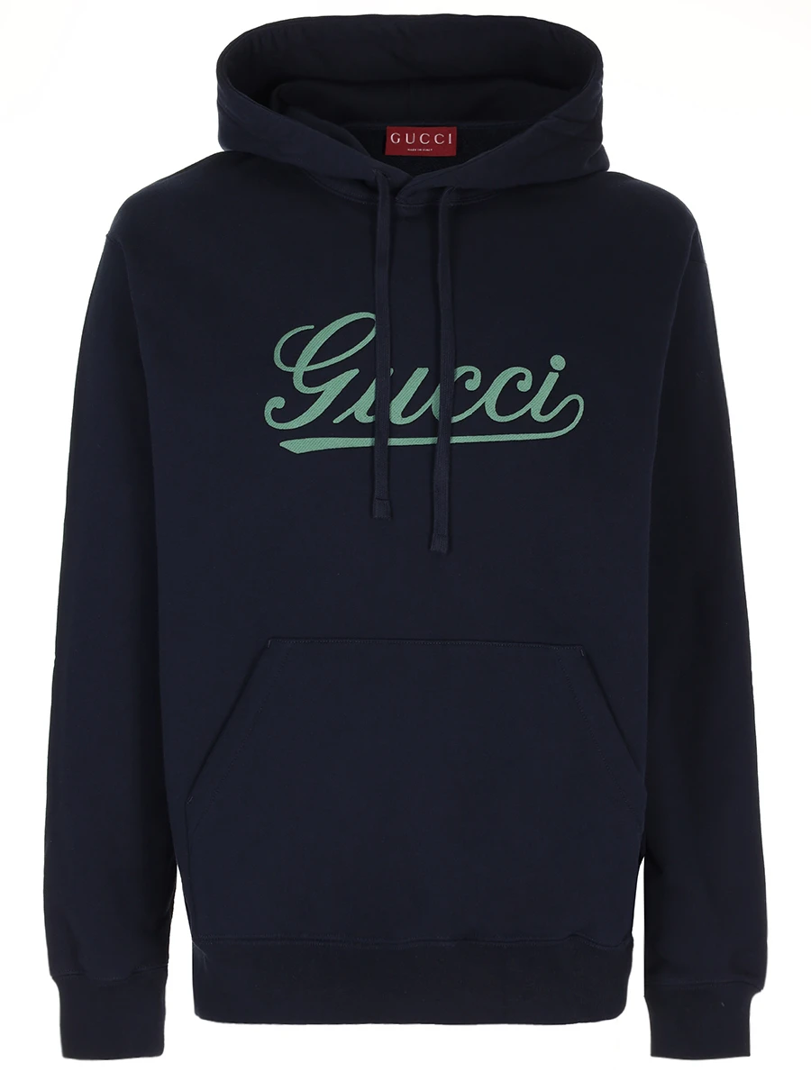 Худи хлопковое GUCCI 788771 XJGQK 4215 Зеленый 